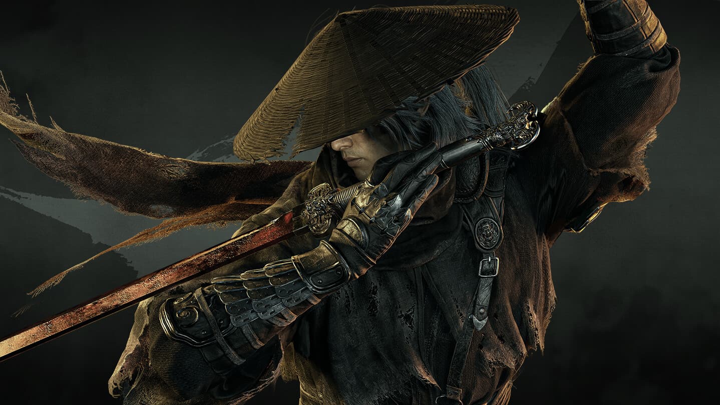 Soul drawing a blood-red blade